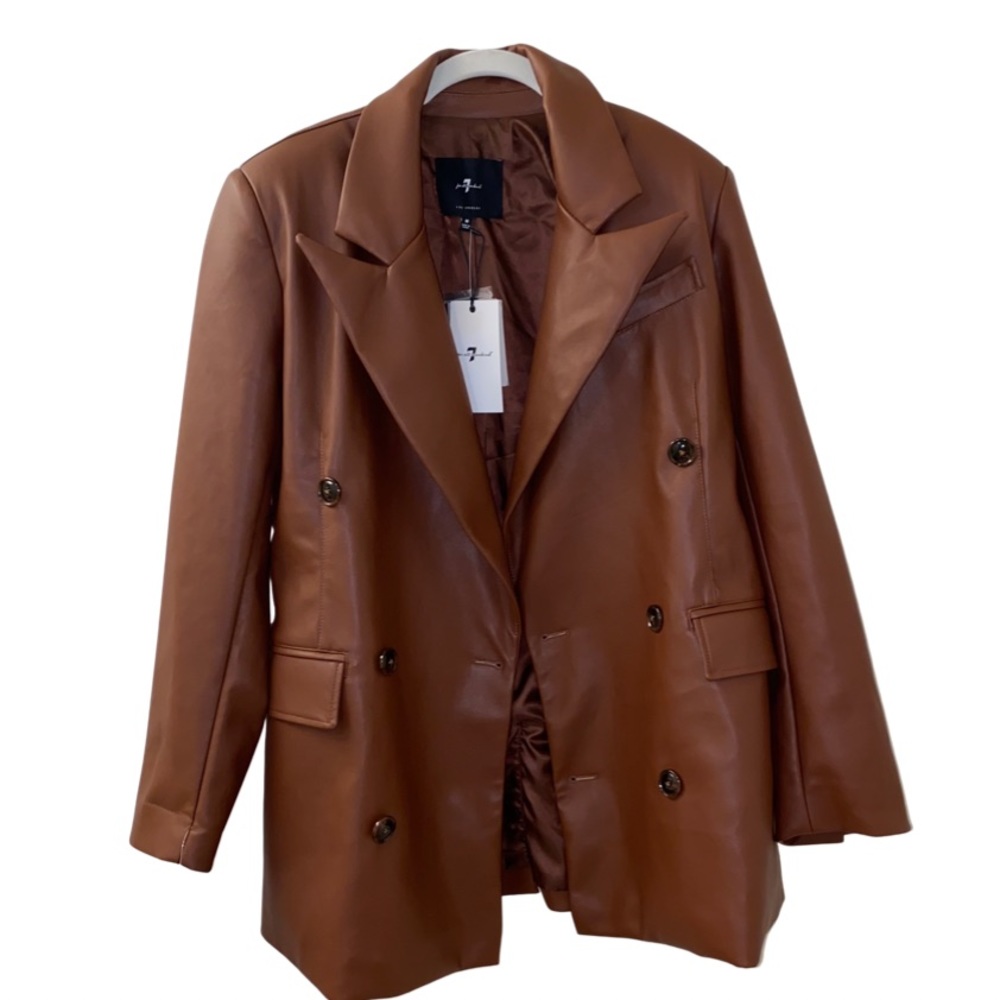 NEW 7 for all mindkind Vegan Leather Jacket
